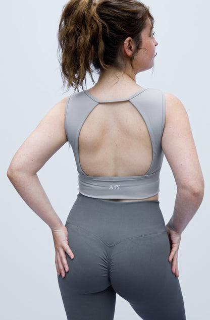 Light Grey Seamless Sports Bra