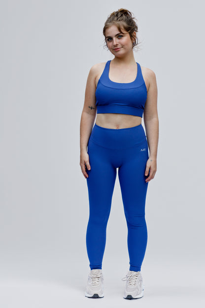 Royal Blue Seamless Gym Set – Sculpting Comfort & Style