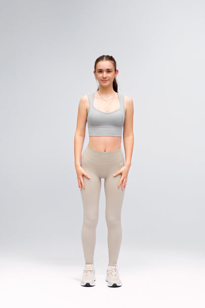 Beige Seamless Sculpting Leggings
