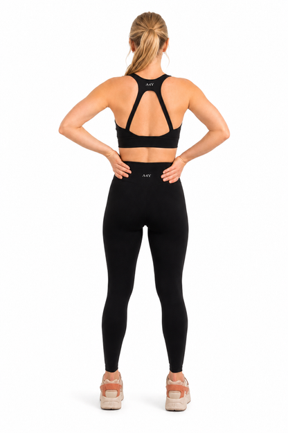Black High-Waist Seamless Leggings